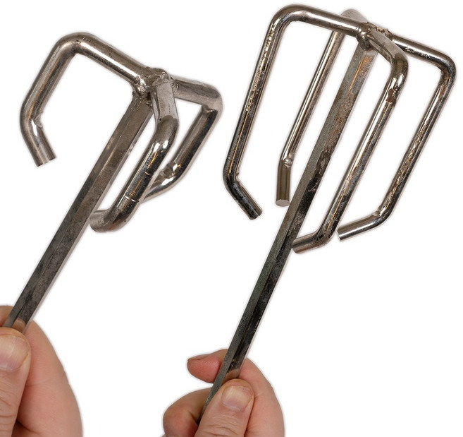 툴리버 육각 믹서날 700MM + 300MM 미니 드릴 날개, 1세트