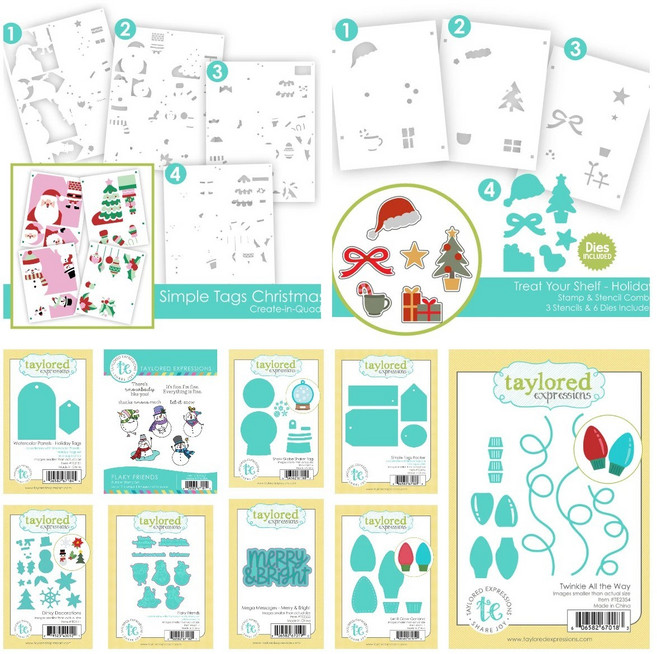 다이컷 크리에이트인쿼드스 레이어링 스텐실 심플 태그 크리스마스 다이 스크랩북 카드 공예 워드 스탬프, 14. M5450-M5458A set-12