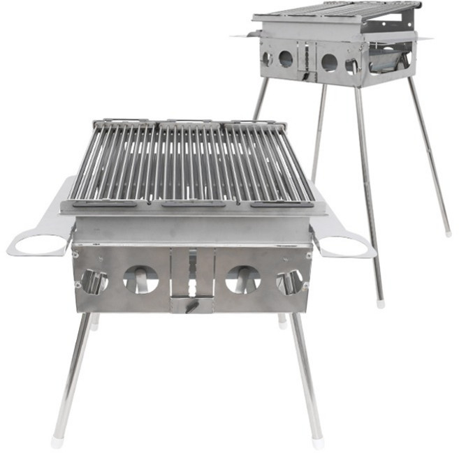 캠핑용 화로대 타지않는 불판 숯불 직화 훈제 바베큐 BBQ 불판 그릴 구이매직, 구이매직 소형 (상단그릴3개＋하단그릴3개), 1개