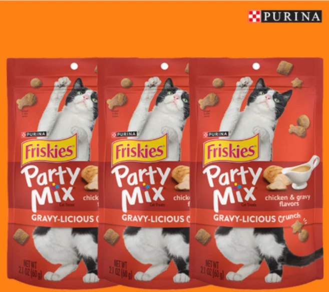 고양이간식 퓨리나 프리스키 파티믹스 치킨 그레이비, 60g, 3개 - 쿠팡