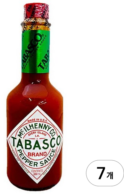 타바스코 핫소스 350ml, 7개