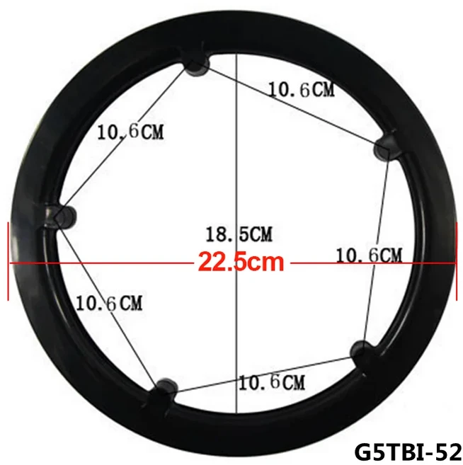 자전거 사이클링 크랭크셋 보호 커버 체인 링 크랭크 휠 가드 스프로킷, G5TBI O-52