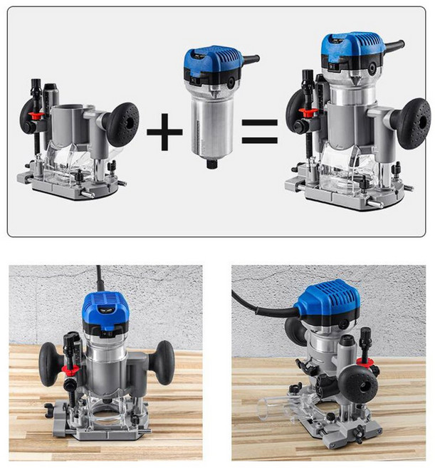 트리밍 머신 베이스 조각 밀링 베이스 엣지 트리밍용 플런지 라우터, 1개