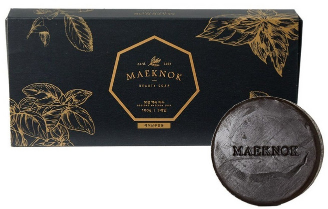 보성맥녹비누 어성초 클렌징 얼굴 세안 비누 샴푸바, 100g, 3개입