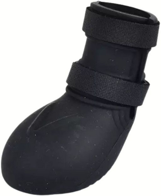 寵愛生活本舖 狗狗防滑矽膠雨鞋 窄身款 S-3XL 寵物鞋, 曜黑, 1個