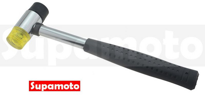 Supamoto 金屬桿 手工具 橡膠槌 雙材質 橡膠 PU 可替換, 1個, 1支