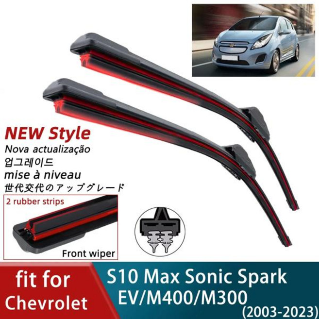 Chevrolet S10 Max Sonic Spark EV M400M300 용 이중 고무 자동차 와이퍼 전면 와이퍼 블레이드 Brushe 커터 액세서리 Windscreen, [04] Sonic (2013-2019)