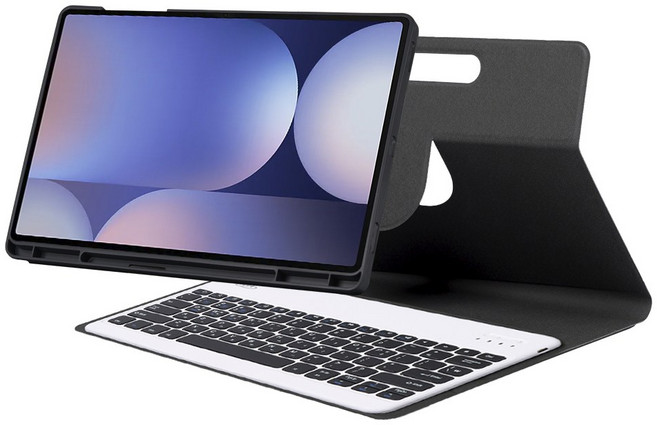 갤럭시탭 S10 라이트 Lite 10.9 호환 마그네틱 키보드 케이스 블루투스 S펜수납 S10FE S9FE S9 공용, 블랙, 1개