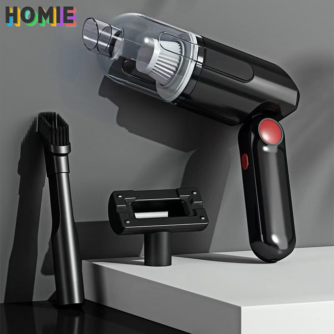 HOMIE 청소기 최신형 차량용청소기 흡입력좋은 무선핸디청소기, 검은색