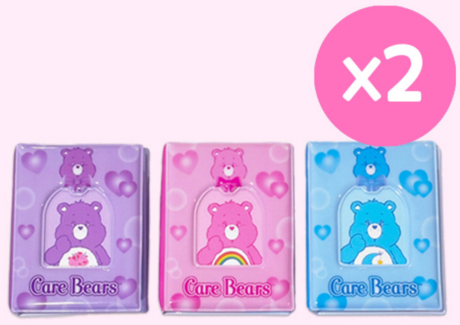 케어베어 포토카드앨범 3종 / 포켓앨범 포카 바인더 폴꾸 아이돌 포토카드앨범 사진보관, 퍼플2개+핑크2개+블루2개(6개입)