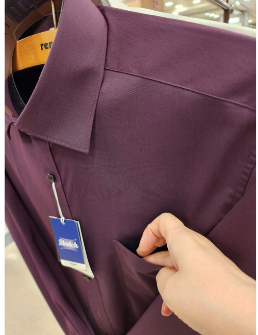 NC 불광점 레노마 # F/W 2024년 대박 # 네이비 구김없는 레이온스트레치 스판 일반핏 긴팔 셔츠ROFSGP-915-NY WN