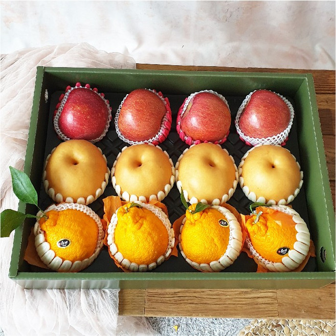 프레시영 실속형 추석선물세트 사과배 황금향 혼합세트 과일선물세트 1box, 명품 사과선물세트 2호 (5kg/14~16과), 1개