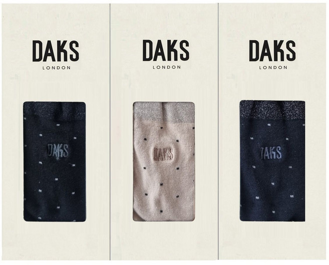 [백화점 정품] 닥스 DB 26401숙녀무압박중목루렉스작은도트3족세트