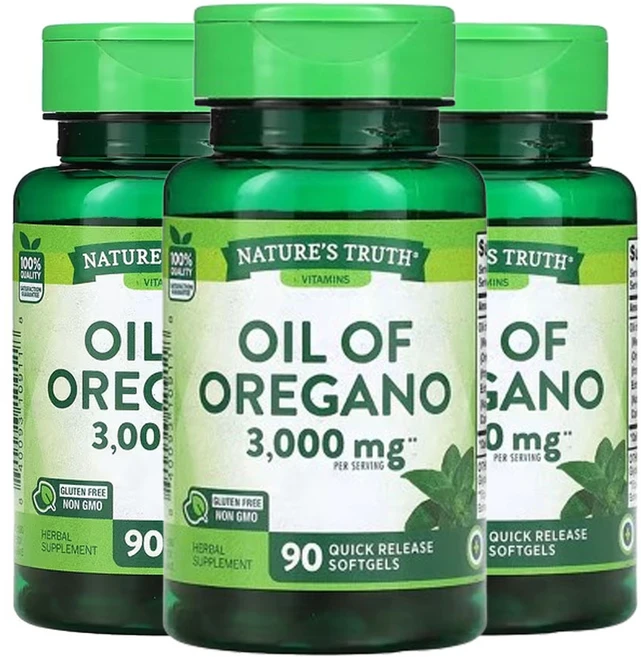 네춰스 트르스 오레가노 오일 3 000mg 신속 방출 소프트젤 90정(캡슐당 1 500mg), 3팩, 90정 - 쿠팡
