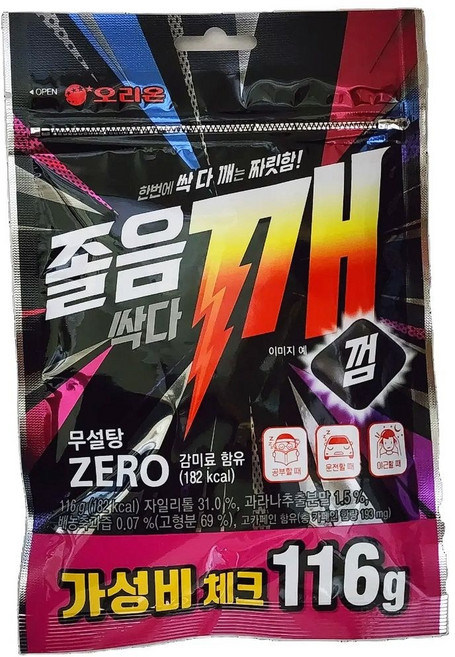 오리온 졸음싹다깨 껌 졸음껌, 116g, 35개
