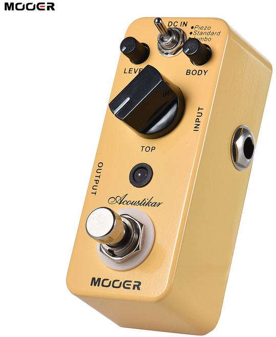 MOOER 와 Acoustikar 어쿠스틱 기타 시뮬레이터 효과 페달 트루 바이 패스 3 모드 (피에조 / 표준 점보), 1개