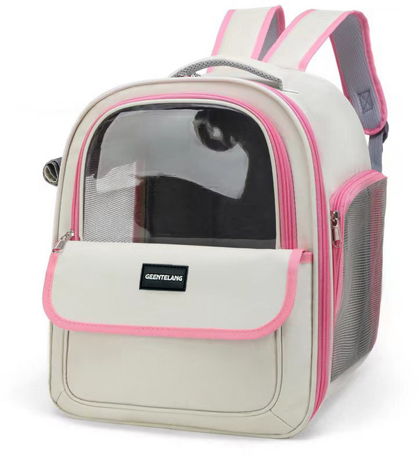 칠시 반려동물 사이드 오픈 백팩, 핑크, 1개