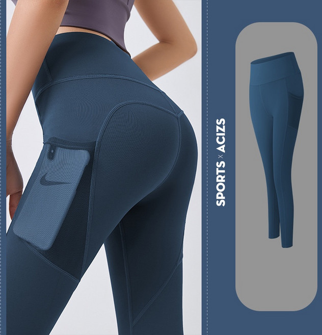 IFaith 壓力褲 韻律褲 瑜珈褲 運動褲 高腰褲 內搭褲 緊身褲 有口袋 女款 P0013