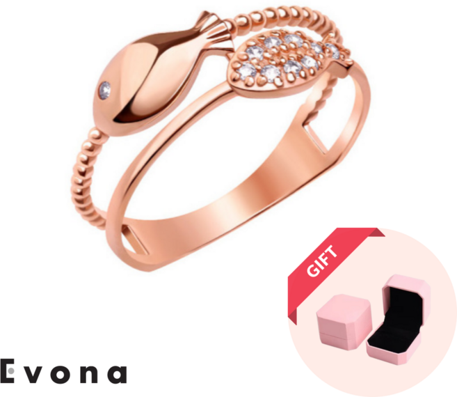 EVONA 실버925 물고기 행운 시험운 재물운 반지