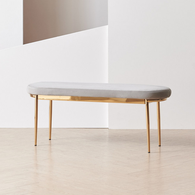 라로퍼니처 사만다 골드 벤치 2인 3인 의자 벨벳 식탁 벤치 2인용 3인용 카페 인테리어 밴치, 2인 벤치