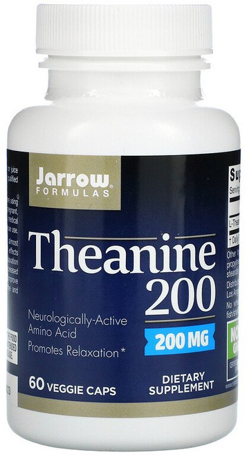 Jarrow FORMULAS 賈羅公式 茶胺酸素食膠囊 200mg, 60顆, 1罐