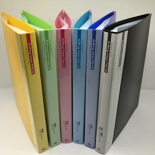 문구로드 o링 화일 인덱스 A4 20매 40매 60매 80매 링클리어, 1개, 하늘