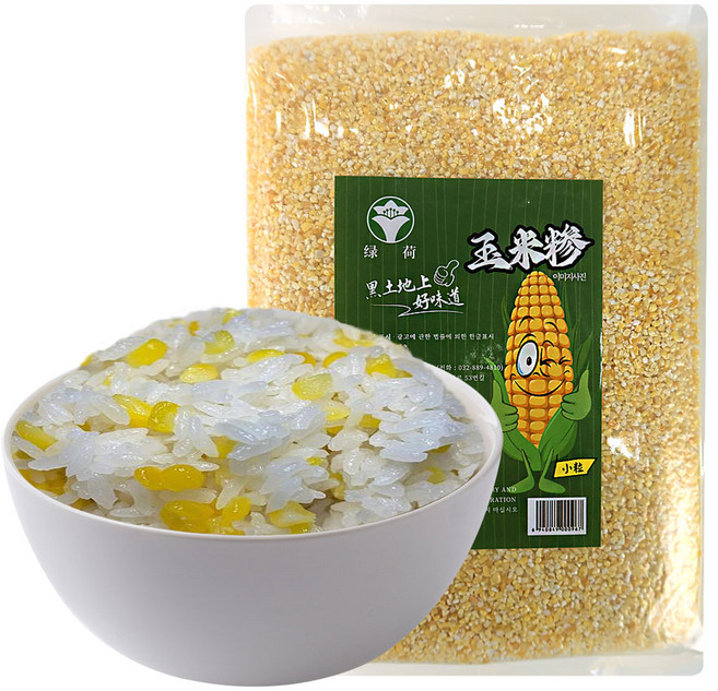 (배터짐)녹허흑토 콘그릿츠 연변 소알 찰옥수수쌀 옥수수쌀, 1개