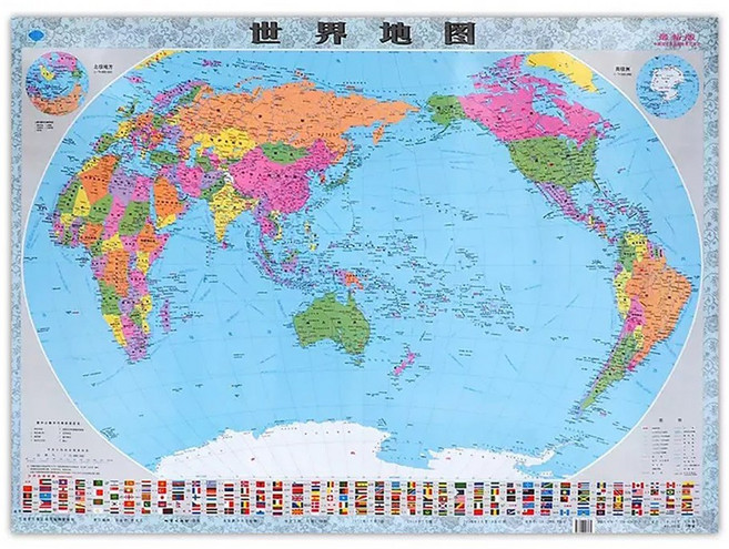 世界地圖 中國地圖 世界行政全圖 旅遊地圖, 1個, 【1】W 地圖－1張