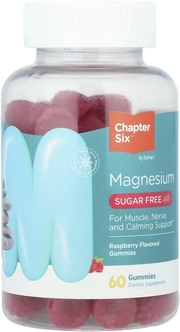 Chapter Six 마그네슘 구미젤리 무설탕 라즈베리 200mg 구미젤리 60개(구미젤리 1개당 100mg), ChapterSix마그네슘구미젤리무설탕라즈베리200mg, 1개, 60정 - 쿠팡