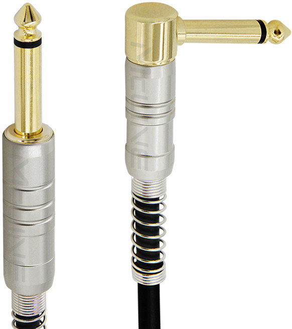 맥라인 TS 5.5(6.3) 모노 1/4 케이블 ㄱ자 꺾임 오디오 스피커 앰프 드럼 기타 악기 연결선 McLine MC-HA33, 1개, 3m