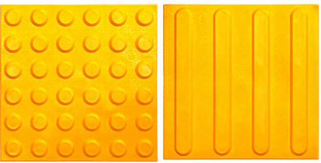 고무접착식 점자블럭 점형 선형, 1개