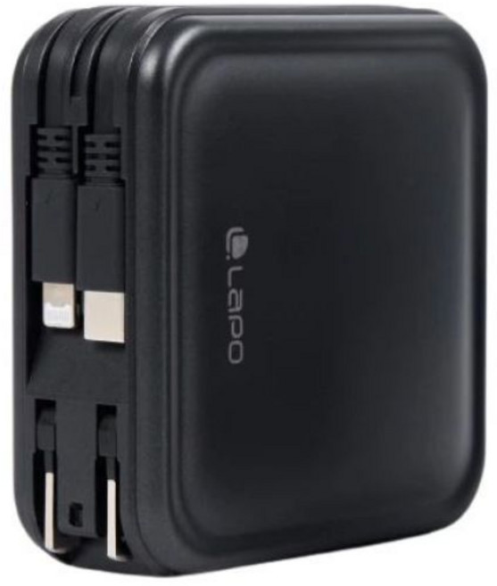 LaPO WT-08S 10050mAh 行動電源 搭載日本松下電芯 支援Apple Watch無線充電, 城影灰,Type-C+Lightning蘋果, WT-08CL/TC