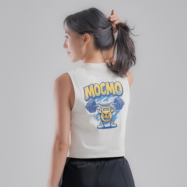 MOCMO 케틀벨파워 크롭 나시 티셔츠