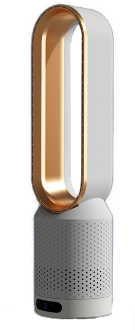 20인치 날개없는 냉온풍기 무소음 스탠드형 선풍기 가정용 PTC 터원형 에어컨, 골드, LFJ-20