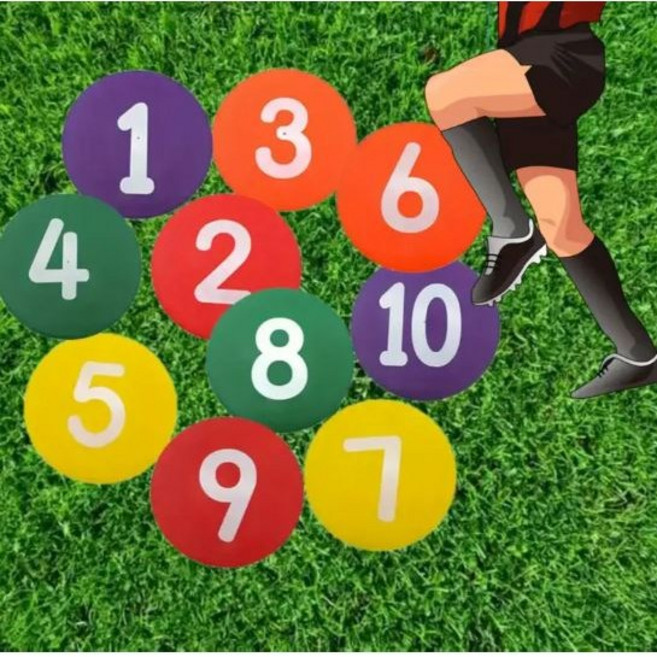 학습교재용 숫자원마커, 1세트, 1번에서10번까지