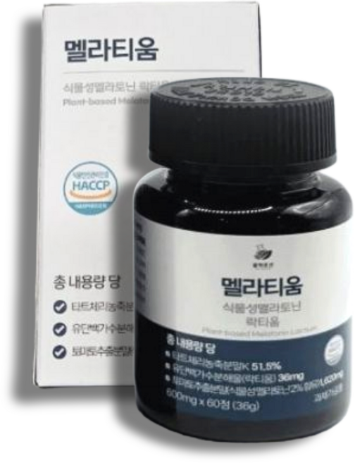 락티움 메라토닌 식물성 멜라토닌 멜라티움, 1박스, 60정