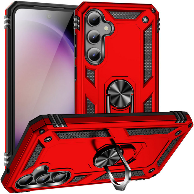 우꾸모 갤럭시 S24 S24플러스 S24울트라 자석 거치대 부착 스마트 핑거 링 슬림 실리콘 케이스 핸드폰케이스 AC1162