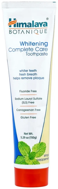 히말라야 보타니끄 화이트닝 치약 심플리 민트 150g 불소 무첨가 자연 유래 미백 치약 (원산지 미국), Simply Peppermint - 쿠팡