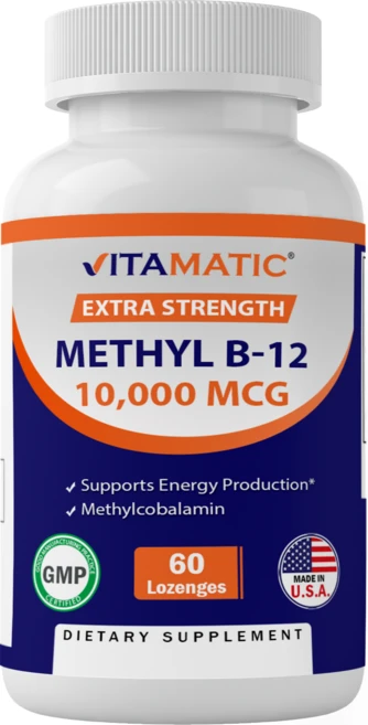 비타매틱 메틸 비타민 B-12 (메틸코발라민) 10 000 mcg - 60정 - 쿠팡