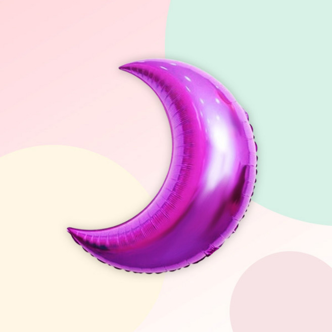 [파티지] 자동차풍선 생일 가랜드 모음, C_D_대형풍선_초승달_퍼플