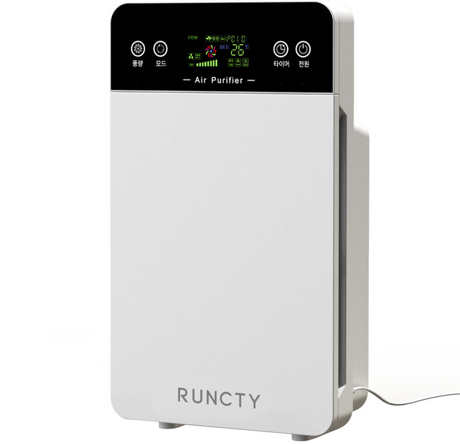 RUNCTY 공기청정기 가정용 초미세먼지 실내흡연 냄새제거 저소음 공기청정기 음이온, 화이트, JH-01
