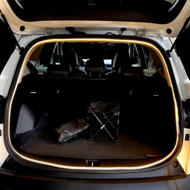 ( 재고보유 당일발송 ) 제로몰 자동차 식빵등 5M 트렁크 면발광 LED바 간접조명 램프 7가지 색상, 웜화이트 5M, 1개