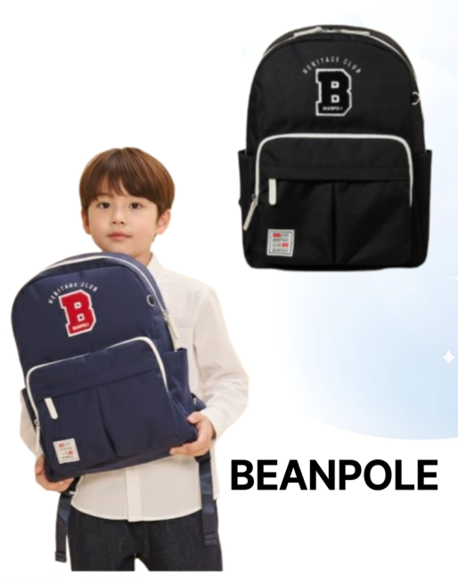 [백화점정품]빈폴 책가방 초등 저학년 가방 블랙 네이비 입학선물 Basic Logo Backpack Black