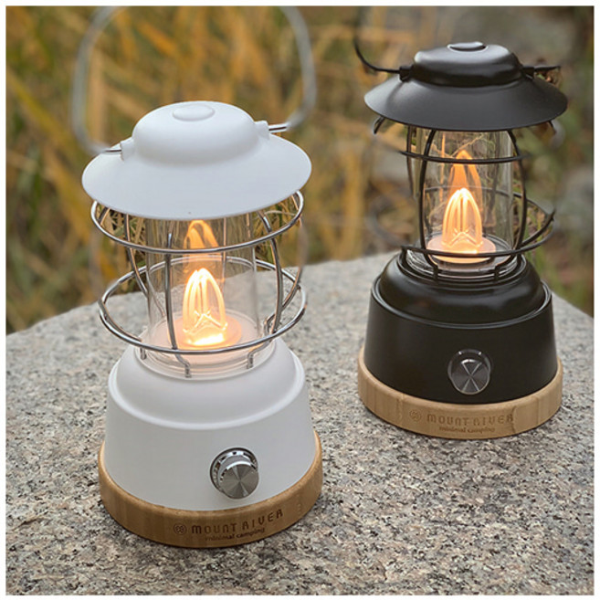 마운트리버 블레이즈 랜턴 감성캠핑 랜턴 갓 증정 (건전지포함), 화이트(랜턴갓증정), 1개