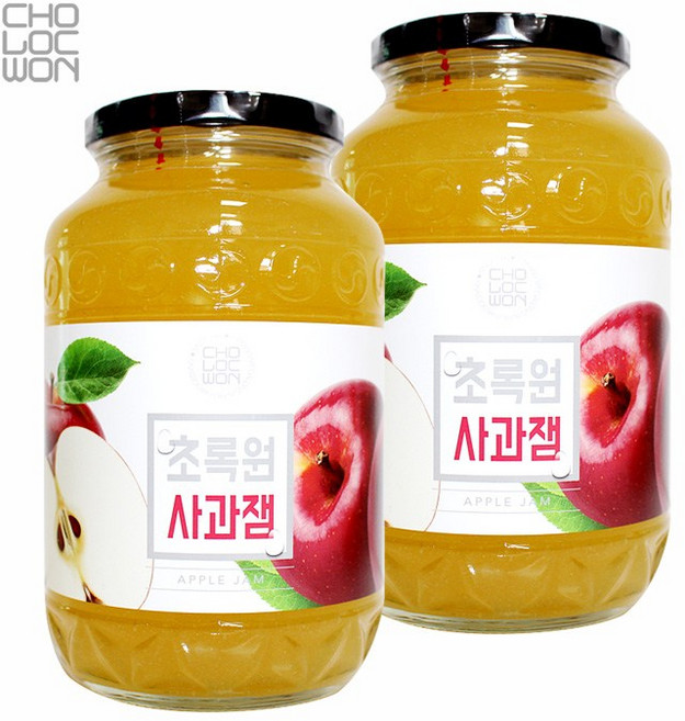 초록원 사과잼, 1kg, 2개
