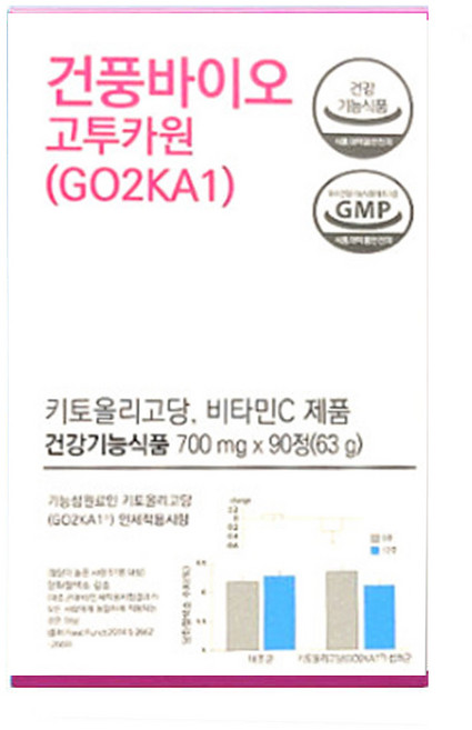 건풍바이오 고투카원 (GO2KA1) 키토올리고당 혈당케어 700mg x 90정 4개
