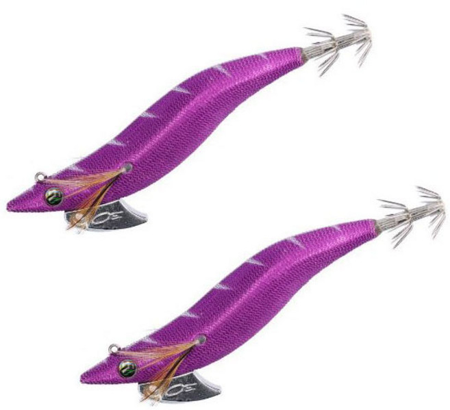 무늬오징어킬러 다이와 에메랄다스 보트 RV 3호 팁런에기, 4 퍼플퍼플, 2세트, 25g