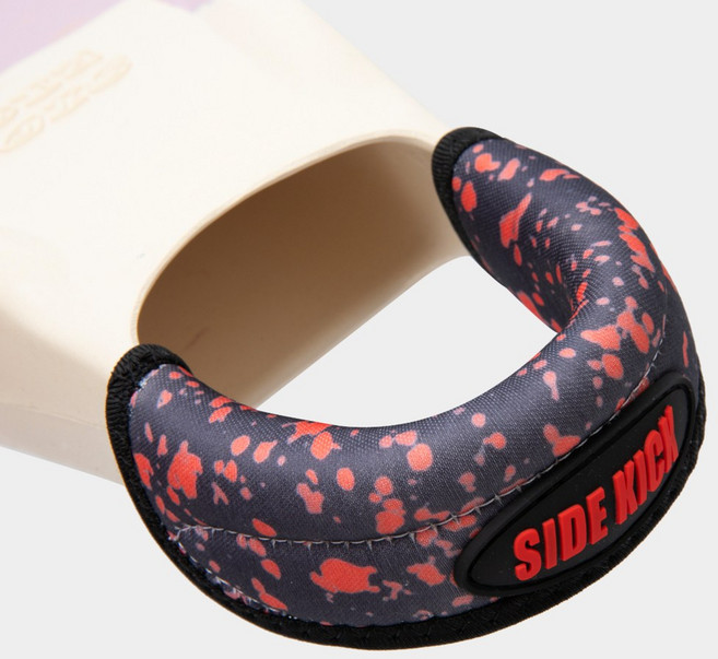 사이드킥 핀패드 오리발패드 숏핀패드 오리발양말, 블랙&레드