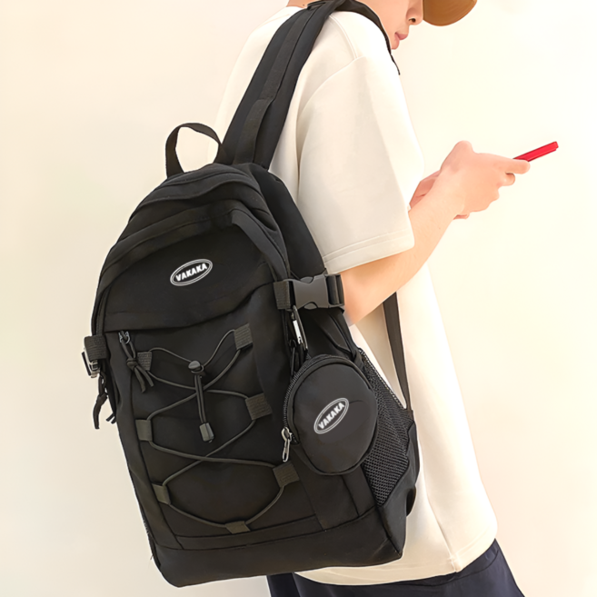 르브아 캐주얼 백팩 파우치 세트 남녀공용