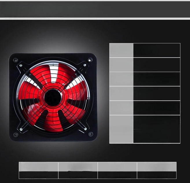 환풍기 10 인치 배기 팬 그렉스 GN-90A 오토커버 담배냄새 이중차단, 레드10인치25cm
